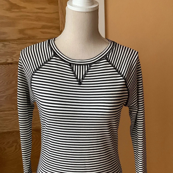 PHILOSOPHY Black/White Striped Sheath Dress Size M - Picture 5 of 11